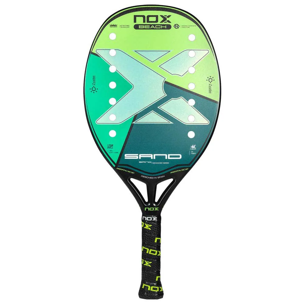 NOX Advanced Sand Green Beach Tennis Racket 4 NOX Advanced Sand Green Beach Tennis Racket - Image 2