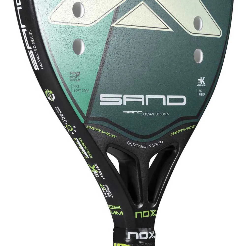 NOX Advanced Sand Green Beach Tennis Racket 8 NOX Advanced Sand Green Beach Tennis Racket - Image 6