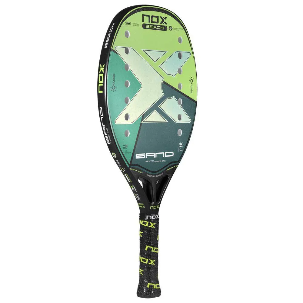 NOX Advanced Sand Green Beach Tennis Racket 3 NOX Advanced Sand Green Beach Tennis Racket