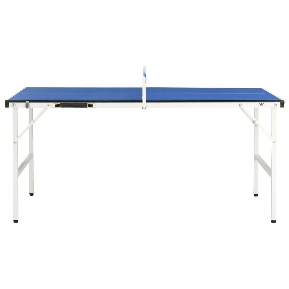 VIDAXL 5 Feet Ping Pong Table With Net 152X76X66 Cm Blue 4 VIDAXL 5 Feet Ping Pong Table With Net 152X76X66 Cm Blue - Image 3
